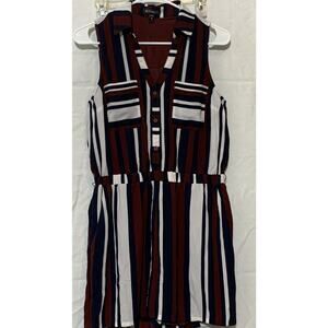 Express Striped Short Romper Jumpsuit Size Small
